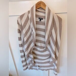 Express open front striped cardigan (XS)
